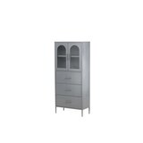 Venture Home vitrina La Paz 35 × 160 × 70 cm, svijetlosiva | shoptok.hr