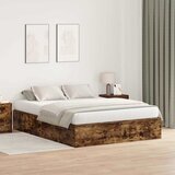 Krevet s ladicama Dimljeni hrast 140 x 190 cm Konstruirano drvo | Eponuda.ba