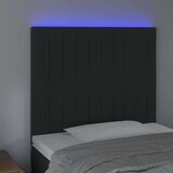  Uzglavlje crno 100x5x118/128 cm baršunasto | shoptok.hr