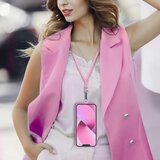 Swing privjesak za telefon podesive duljine / duljina kabela 165 cm (max 82,5 cm u omči) / rame ili vrat – lite pink | shoptok.hr