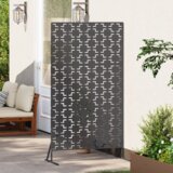 vidaXL Kovinski Ograjski Panel Črna Kovina Velik Dekorativni Dodatki | Shoptok.si