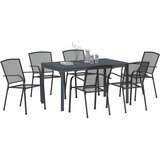  Vrtni set za objed 7 pcs Antracit Čelik | shoptok.hr