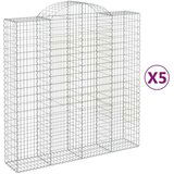  Lučne gabionske košare 5 kom 200x50x200/220cm pocinčano željezo | shoptok.hr