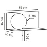 Nordlux zidno svetlo sa policom lilibeth 1xE14/25W/230V crno | Eponuda.com