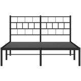 Metalni okvir za krevet s uzglavljem crni 140x190 cm | shoptok.hr