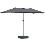  Vrtni suncobran Antracit 385 x 209 x 244 cm Poliester | Eponuda.com