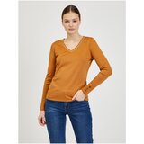 Orsay Brown Women's Long Sleeve T-Shirt - Women Cene