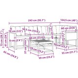  Set vanjskih sofa 6 kom. Prirodna i svjetlosiva | shoptok.hr