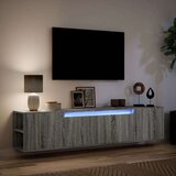 vidaXL Stenska TV omarica z LED lučkami siva sonoma 180x31x39,5 cm | Shoptok.si