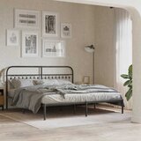  Metalno zamjensko uzglavlje crno 180 cm | shoptok.hr