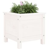  Vrtna sadilica bijela 40 x 40 x 39 cm od masivne borovine | shoptok.hr