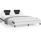 vidaXL Okvir za krevet s uzglavljem bijelo-crni 180x200cm umjetna koža | shoptok.hr