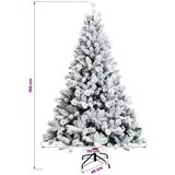  Umjetno božićno drvce s kuglicom 150 cm 150 LED lampica - Zelena i bijela 150 cm s LED-ima i crnim lopticama | shoptok.hr