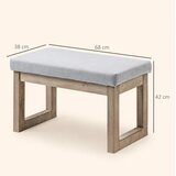  Tabure za noge u skandinavskom dizajnu tabure oslonac za noge 68 cm x 38 cm x 42 cm siva + prirodna | shoptok.hr