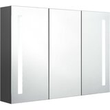  LED kupaonski ormarić s ogledalom 89 x 14 x 62 cm sivi | shoptok.hr