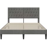  Okvir za krevet Tamnosiva 140 x 190 cm Baršun - Tamnosiva 140 x 190 cm | shoptok.hr
