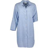 Blue Seven Košulja haljina svijetloplava / bijela