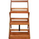 Stalak za biljke s 3 razine 50 x 63 x 80 cm od bagremovog drva | shoptok.hr