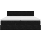 vidaXL Otomanski okvir kreveta s madracima crni 200x200cm baršunasti | shoptok.hr
