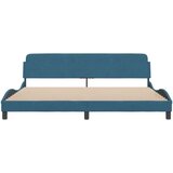  Okvir za krevet s uzglavljem plavi 200x200 cm baršunasti | shoptok.hr