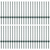  Stup za ogradu 44 pcs Zelena 100 cm Čelik | shoptok.hr