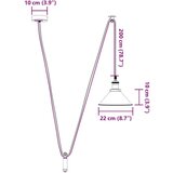 vidaXL obesek svetilka nastavljiva po višini E27 Ø 22 cm kovina | Shoptok.si