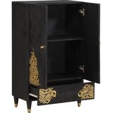  Highboard s ladicama Crna 60 x 33 x 100 cm Čvrsto drvo manga | Eponuda.ba