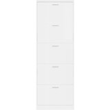 Ormarić za cipele sjajni bijeli 59x17x169 cm konstruirano drvo | shoptok.hr