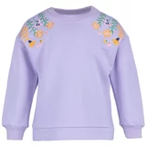 Trendyol Lilac Flower Embroidered Girl Knitted Slim Sweatshirt