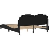  Okvir kreveta Viana s LED-om bez madraca crni 160 x 200 cm | shoptok.hr