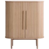 Unique Furniture Omarica v hrastovem dekorju z drsnimi vrati v svetli naravni barvi 100x118x40 cm Meta – Cene