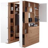 Modern Living Kotna Omara Box, Bela, Barva Hrasta | Shoptok.si