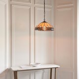  Endon 63977 - Luster na lancu Tiffany BROOKLYN 1xE27/60W/230V prečnik 40 cm | Eponuda.com