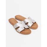 Shelvt Silver women's flip-flops with cutouts | shoptok.hr
