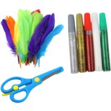 Little Artist's Creative Set Stickers Pompoms Feathers Glitter | shoptok.hr