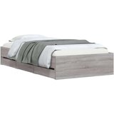  Okvir kreveta s ladicama siva boja hrasta 90 x 190 cm drveni | shoptok.hr