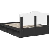  Konstrukcija postelje Črna 140 x 200 cm Masivno borovo les, (5000102200) | Shoptok.si