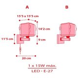 Dalber 73269 - Dečija zidna lampa HELLO KITTY 1xE27/15W/230V ružičasta | Eponuda.com