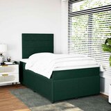 Box spring krevet s madracem tamnozeleni 120x200 cm baršunasti | shoptok.hr