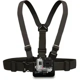 Prsni trak za akcijske kamere GoPro in SJCAM za udobno in stabilno pritrjevanje - Črna