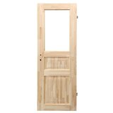 Eurolam Drvena sobna vrata P2 (850 x 2.000 mm, Smjer otvaranja: Desno, Smeđa, Središnji položaj: Masivno) u