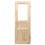 Eurolam Drvena sobna vrata P2 (850 x 2.000 mm, Smjer otvaranja: Desno, Smeđa, Središnji položaj: Masivno)