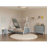 Marckeric Prljavo zeleni dječji krevet od masivnog bora u obliku kućice s podnicom 90x200 cm Enola – | shoptok.hr