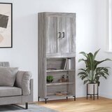 vidaXL Visoka komoda siva sonome 69 5x34x180 cm od konstruiranog drva | shoptok.hr