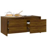 vidaXL Klubska mizica rjavi hrast 90x50x41,5 cm iverna plošča | Shoptok.si