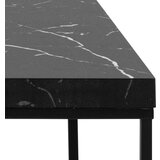 Actona Črna mizica z mizno ploščo v marmornem dekorju 55x110 cm Barossa – | Shoptok.si