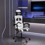  Okretna igraća stolica bijelo-crna od umjetne kože | shoptok.hr