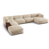 Micadoni Bež/krem kutna garnitura od bouclé tkanine (s lijevim kutom/u obliku slova "U") Martina – Home | shoptok.hr