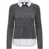 Only Pulover 'ONLDOLLY' temno siva / bela Cene