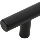  Ručke za ormarić 5 kom crne 192 mm od nehrđajućeg čelika | shoptok.hr